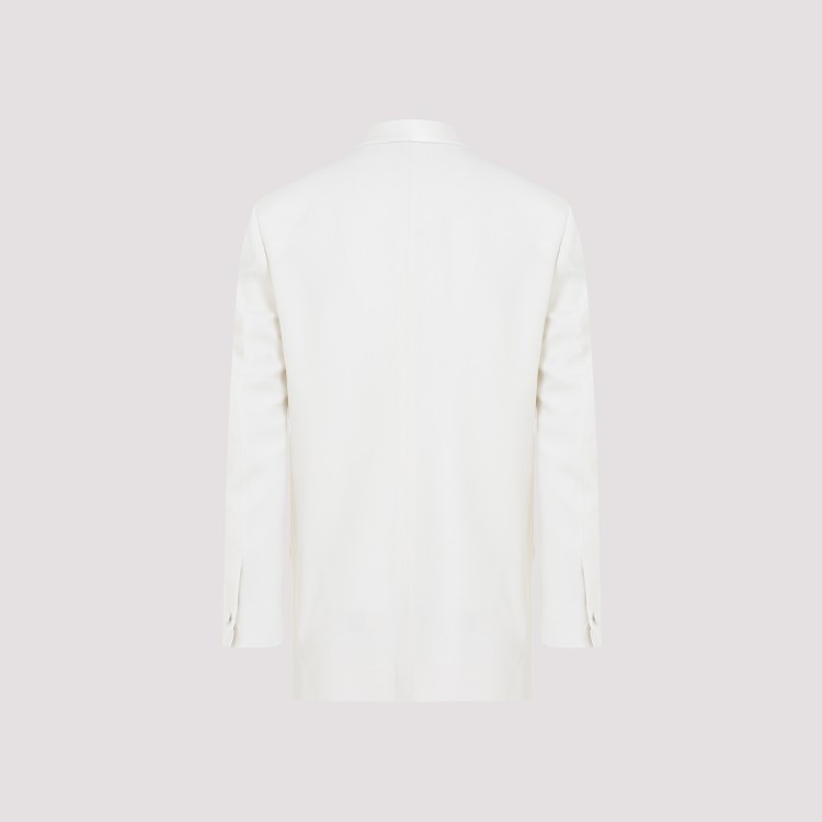 Shop Givenchy Shawl Lapel White Wool-mohair Jacket