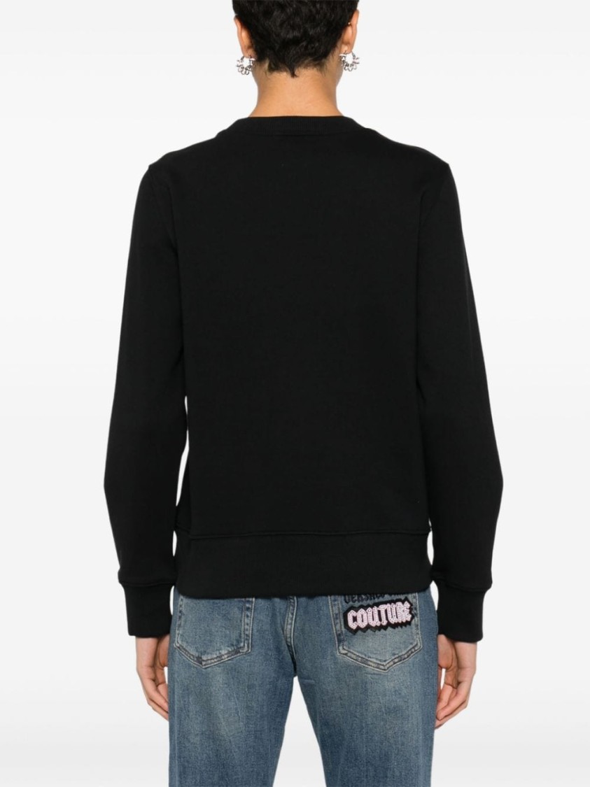 Versace Jeans Couture 范思哲牛仔裤时装运动衫带徽标 In Black