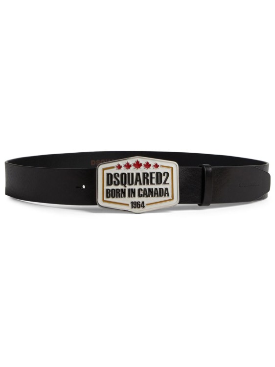 Dsquared2 Black Leather Belt