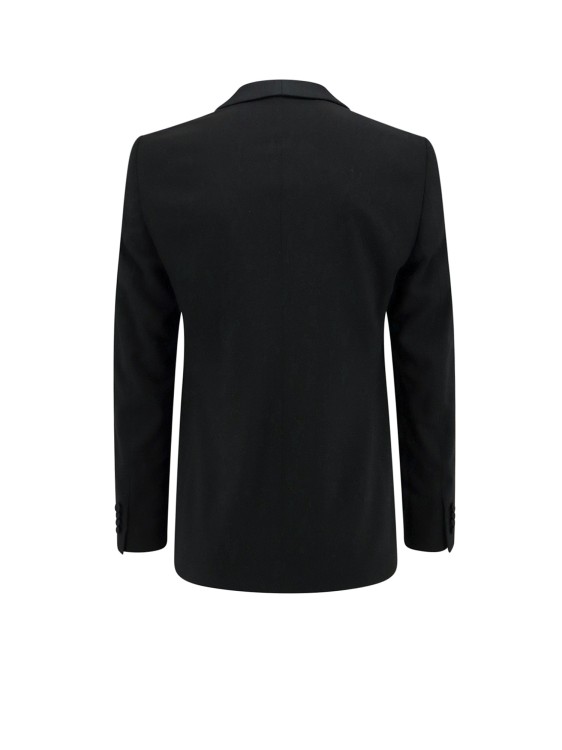 Shop Giorgio Armani Virgin Wool Tuxedo With Gros-grain Profiles In Black