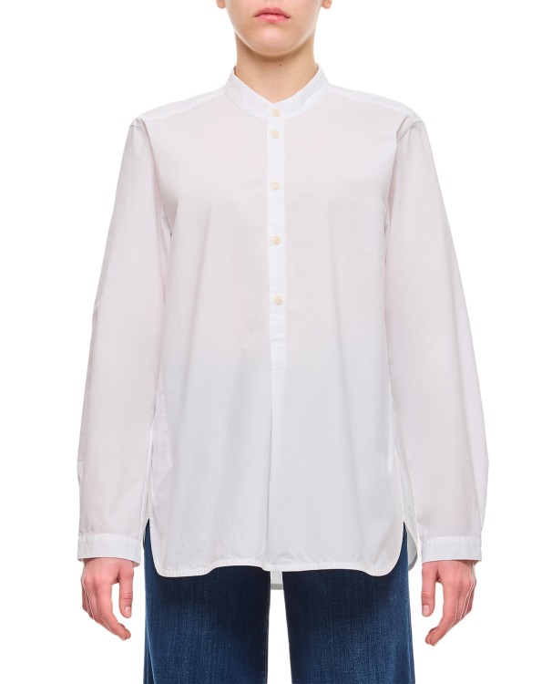 Too Good Soft Herringbone Shirt In White