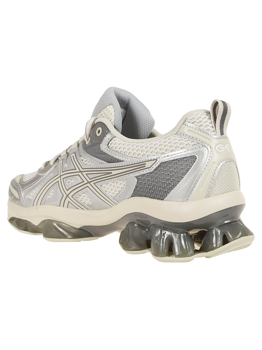 Asics White And Grey Gel Quantum Kinetic Sneakers In Grey