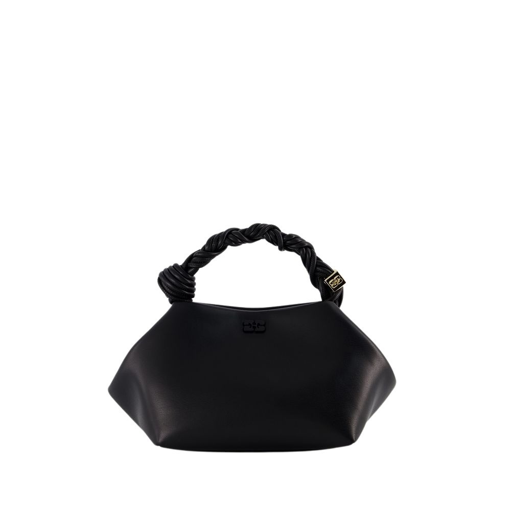 Ganni Bou Crossbody Bag - Leather - Black In Black