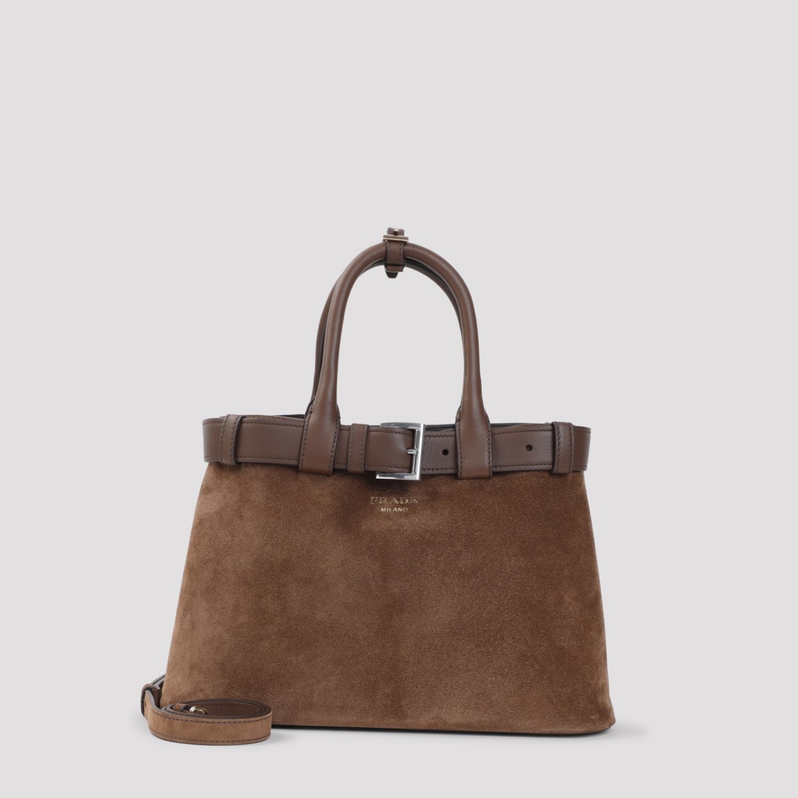 Prada Cocoa Calf Leather Handbag In Brown