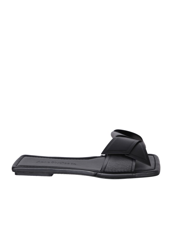 Shop Acne Studios Black Leather Sandals In Grey