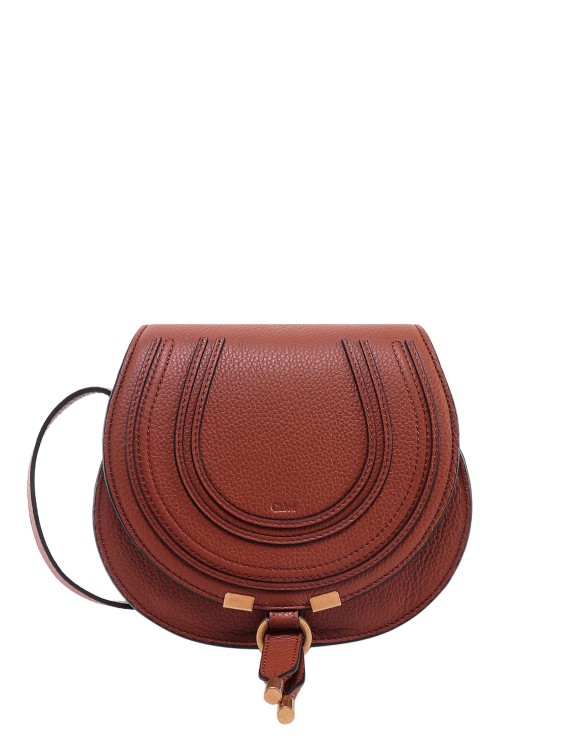 Chloé Marcie Small Leather Shoulder Bag In Brown