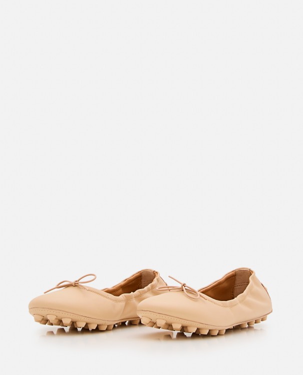 Shop Tod's Gommino Leather Ballet Flats In Brown