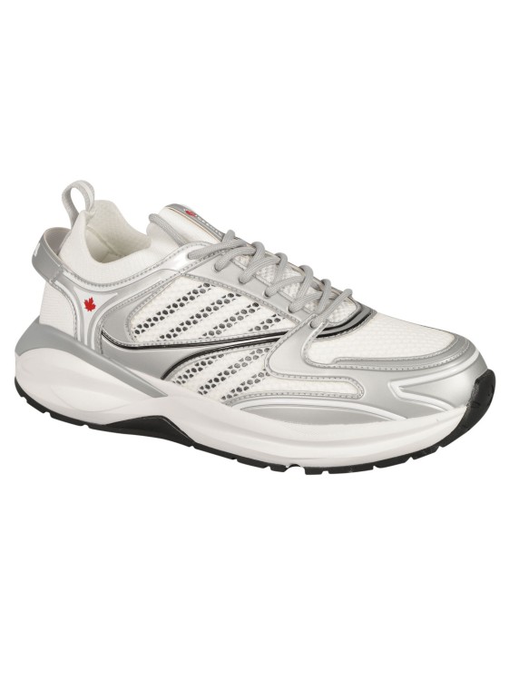 Shop Dsquared2 Dash Panelled Mesh Sneakers In White