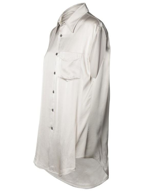 Shop Mm6 Maison Margiela Grey Viscose Shirt In White