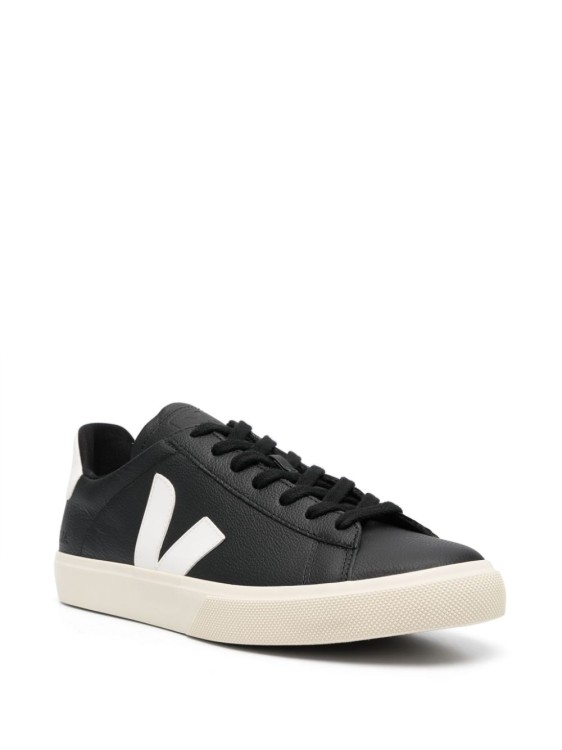 Shop Veja Black Leather Sneakers In Neutrals