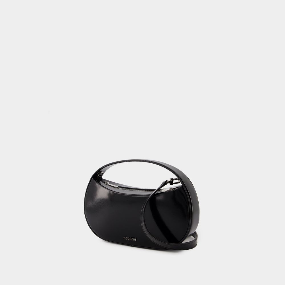 Coperni 'sound Swipe Small' Black Handbag With Logo Detail In Black