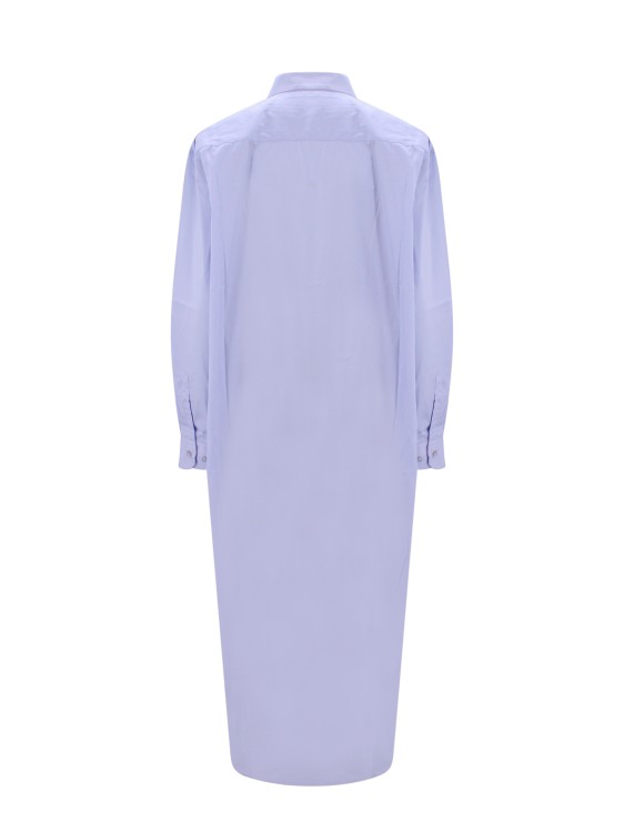 Shop Vetements Pointed Collar Dress In Blue