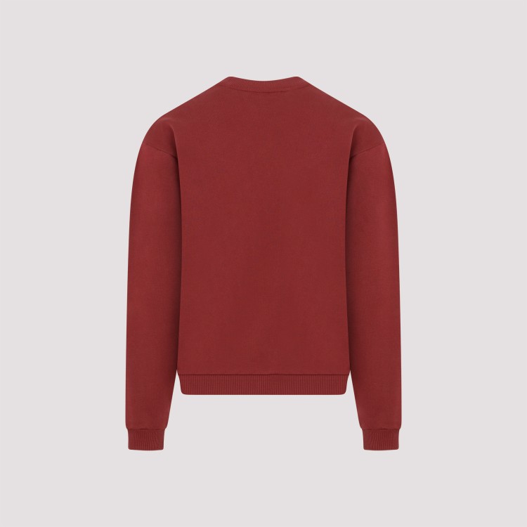 Shop Drôle De Monsieur Red Wine Cotton Drole Tartan Sweatshirt