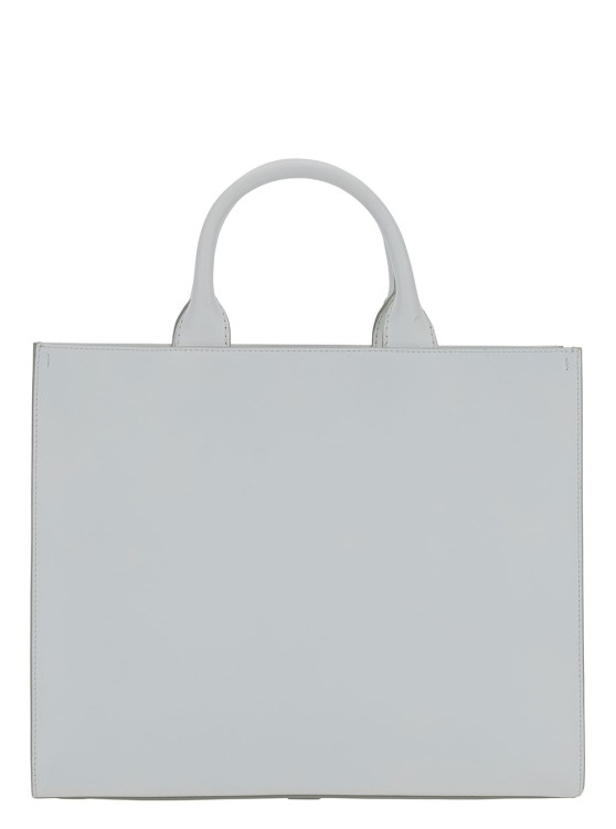 Dolce & Gabbana White Handbag With Tonal Dg Detail In Smooth Leather In White