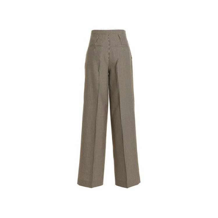Shop Fendi Wool Pants In Brown