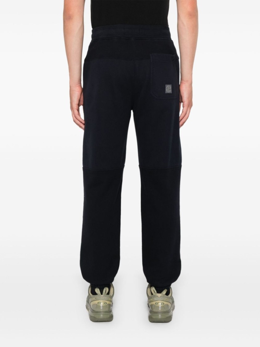 Stone Island Cotton Sweatpants In Black