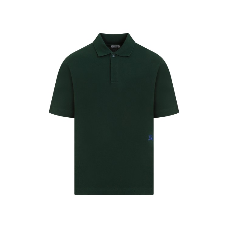 Shop Burberry Ivy Green Cotton Polo In Black