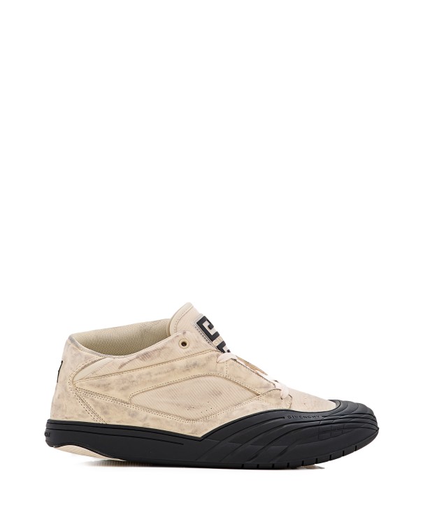 Shop Givenchy Leather Sneaker Skate In Neutrals