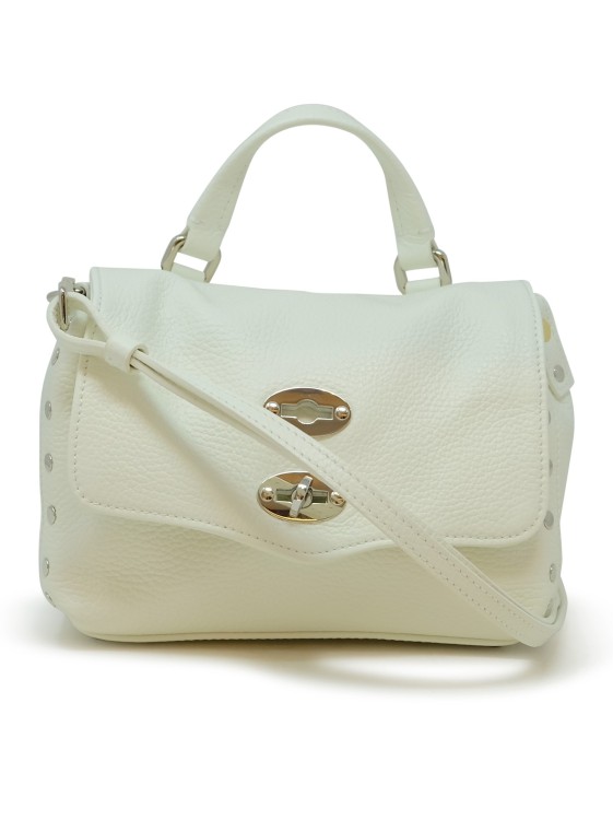 Shop Zanellato White Postina Daily Baby Giorno Leather Handbag