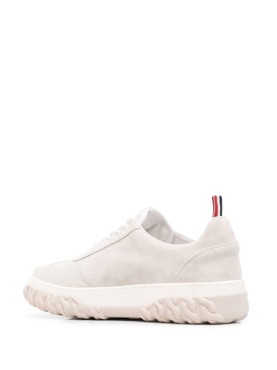 Shop Thom Browne White Court Sneakers In Neutrals