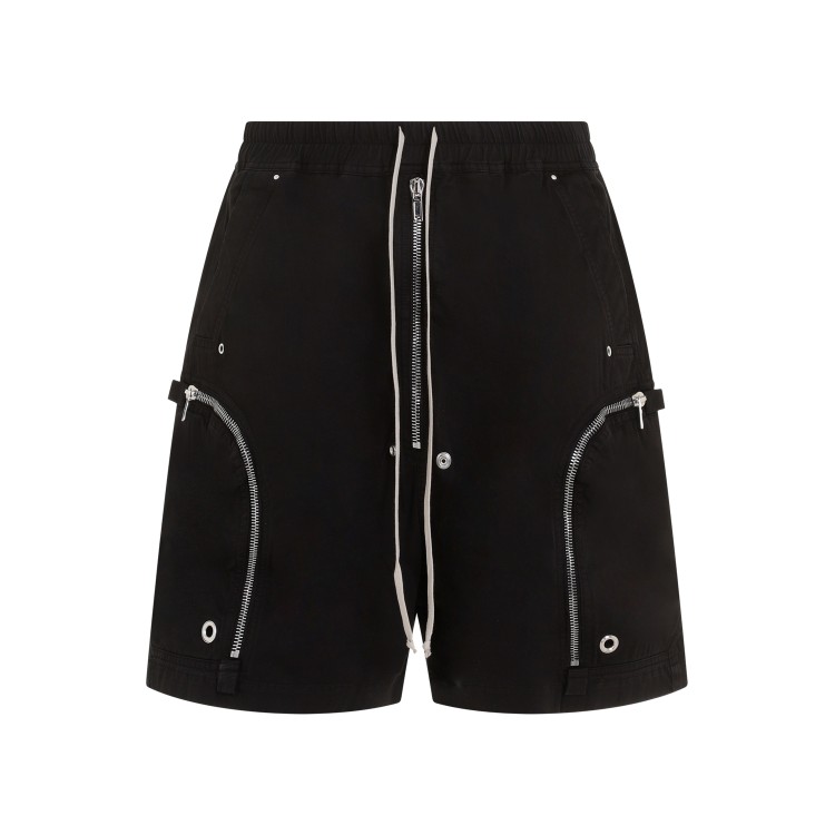 Shop Rick Owens Drkshdw Bauhaus Black Cotton Shorts