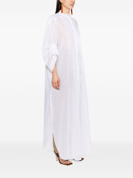 Shop Alberta Ferretti White Cotton Dress