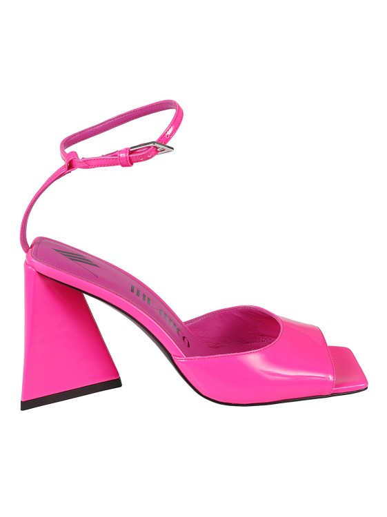 Attico Piper 85 Patent Leather Sandals In Pink