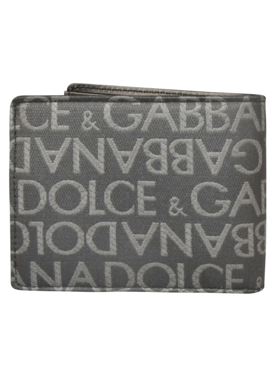 Shop Dolce & Gabbana Logo-jacquard Bi-fold Wallet In Black