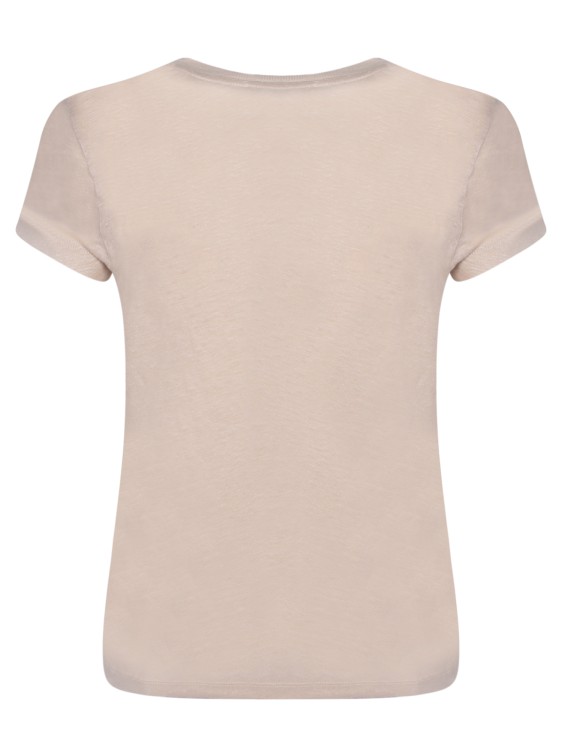 Shop Iro V-neck Linen T-shirt In Neutrals