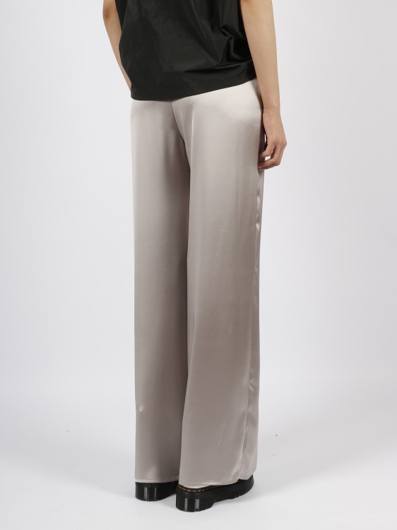 Shop Herno Casual Satin Trousers In White