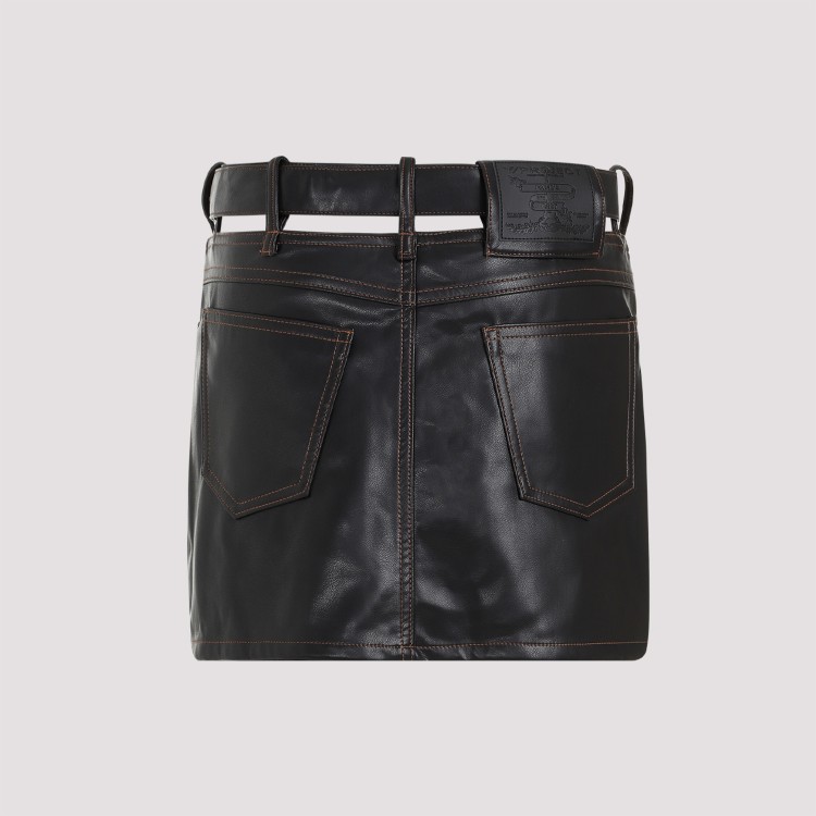 Shop Y/project Belt Black Polyester Mini Skirt