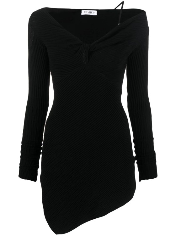 Shop Attico Black Desai Mini Dress