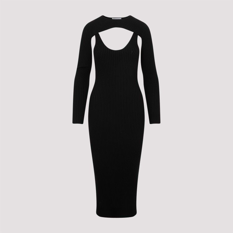 Jjonathan Simkhai X Wolford Contoured Ribs Dress In Black