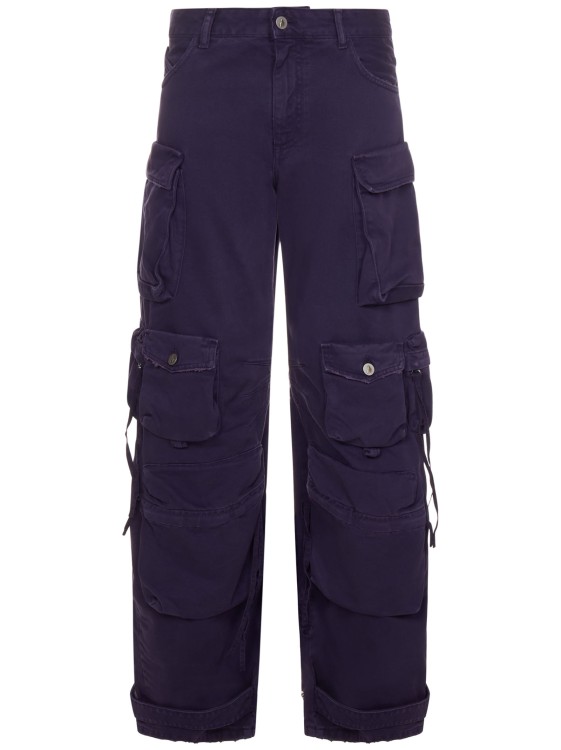 Shop Attico Purple Cotton Jeans