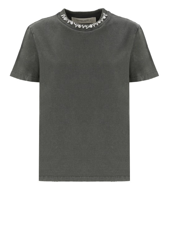 Golden Goose Star Cotton Jersey T-shirt In Grey