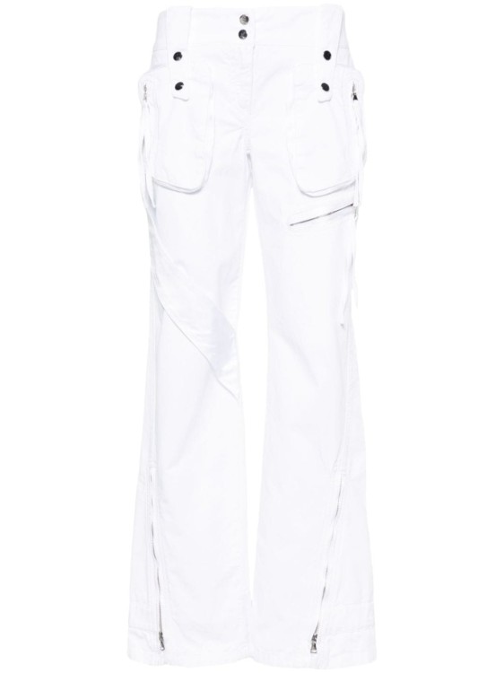 Shop Blumarine Trousers In White
