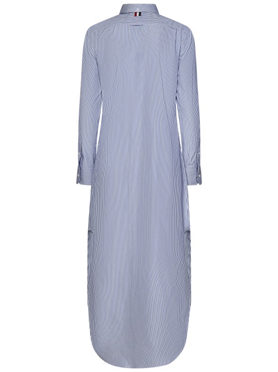 Shop Thom Browne Poplin Shirtdress Maxi Dress In Blue