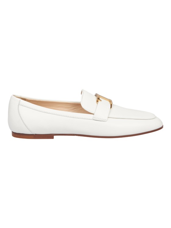 Shop Tod's White Moccasin In Smooth Leather