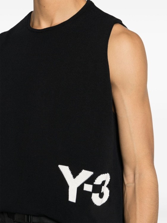 Shop Y-3 Black Logo Intarsia Vest