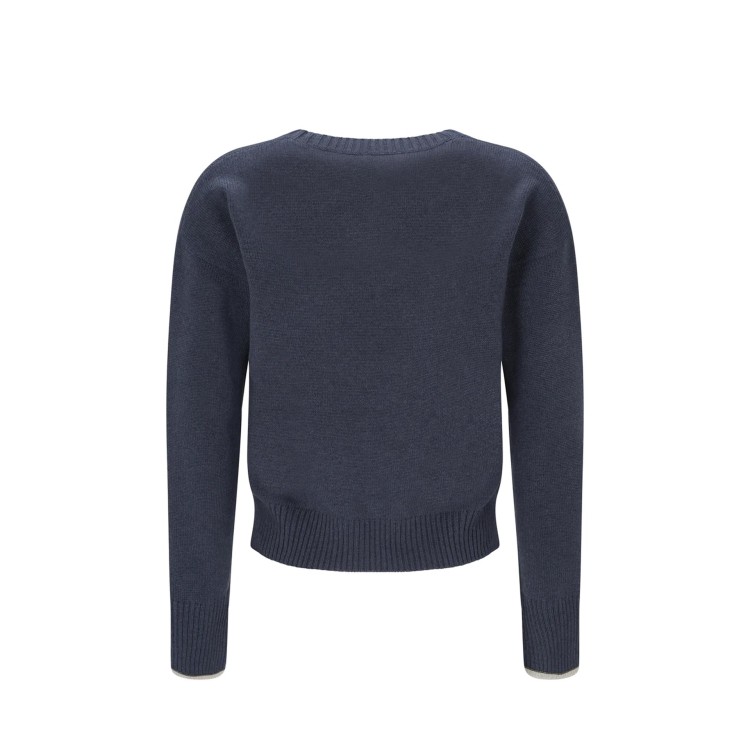 Brunello Cucinelli Long-sleeved V-neck Sweater In Black