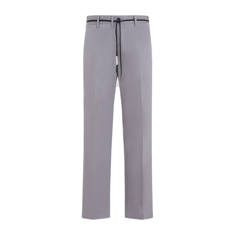 Shop Marni Grey Cotton Chino Pants