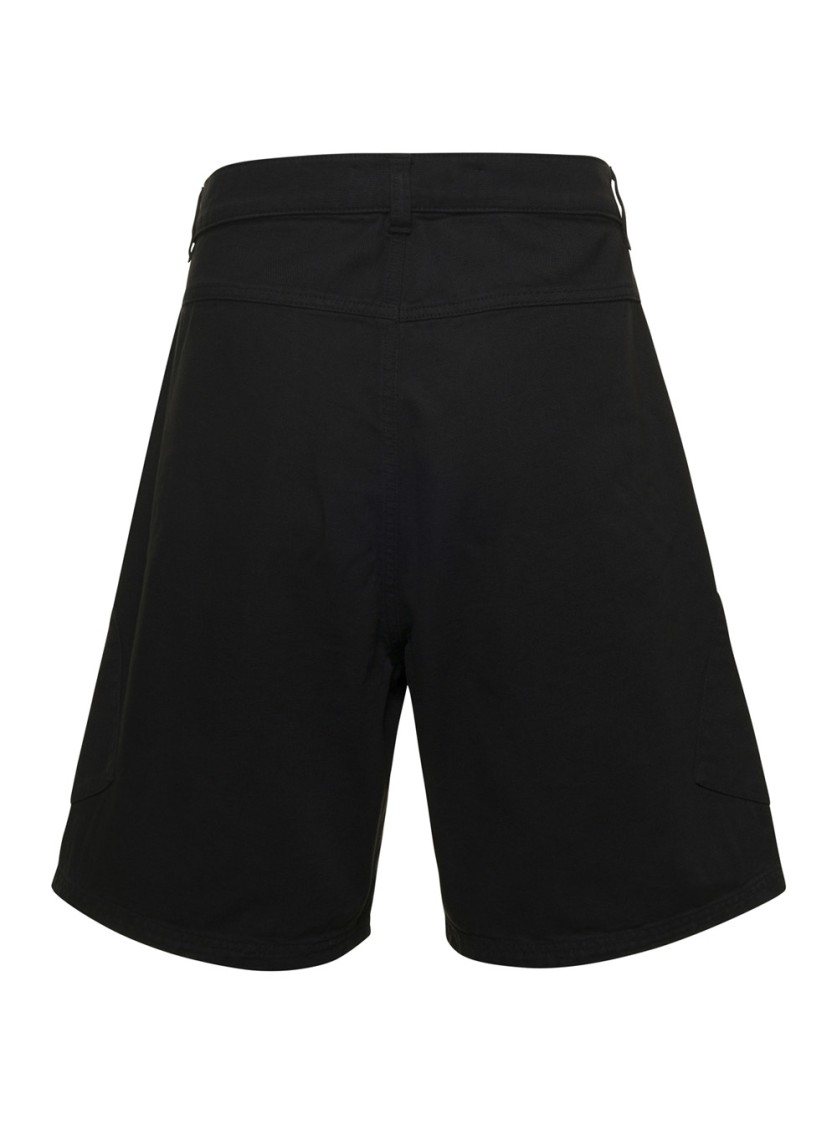 Shop Jacquemus Black 'le Shorts' In Canvas Cotton