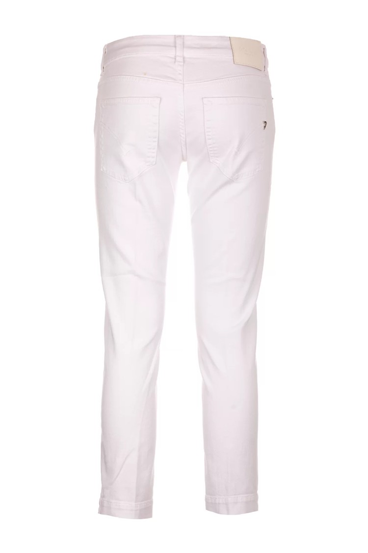 Dondup White Cotton Pants In White