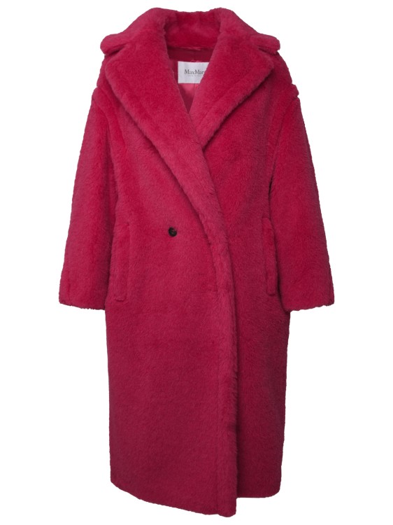Shop Max Mara Fuchsia Alpaca Blend Tedgirl Coat In Pink