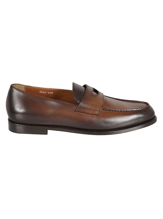 Shop Doucal's Walnut Brown Leather Slip-on