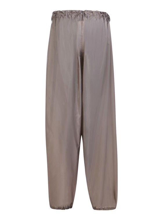 Shop Maison Margiela Nylon Trousers With Drawstring Waist In Brown