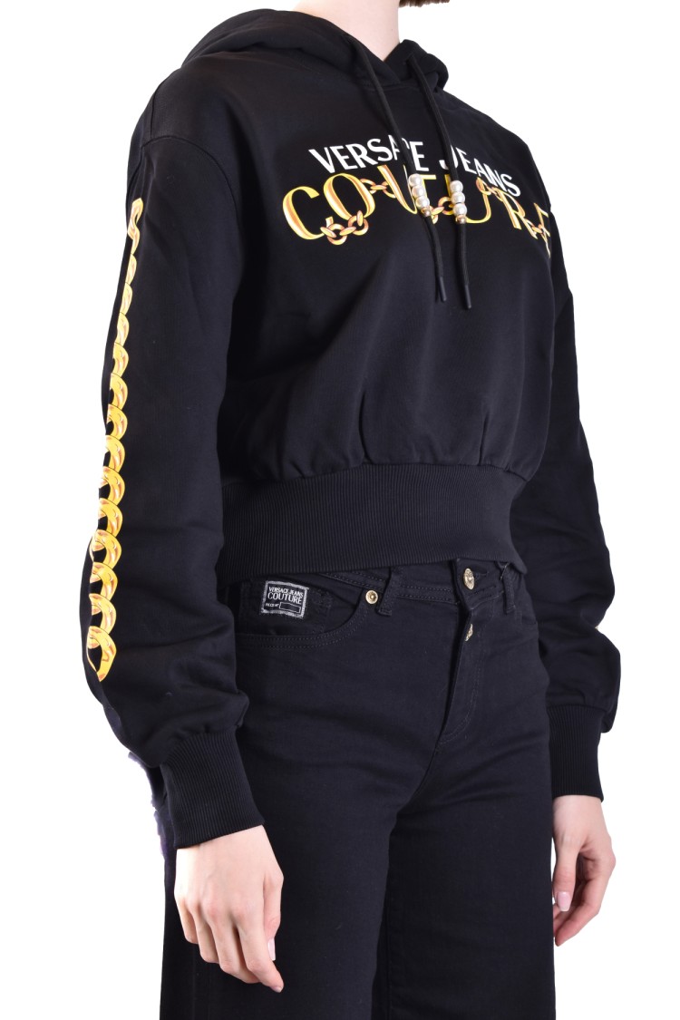 Versace Jeans Couture Sweatshirt With Logo In Black