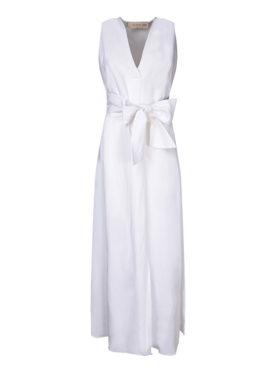 Shop Blanca Vita Sleeveless Long Dress In White