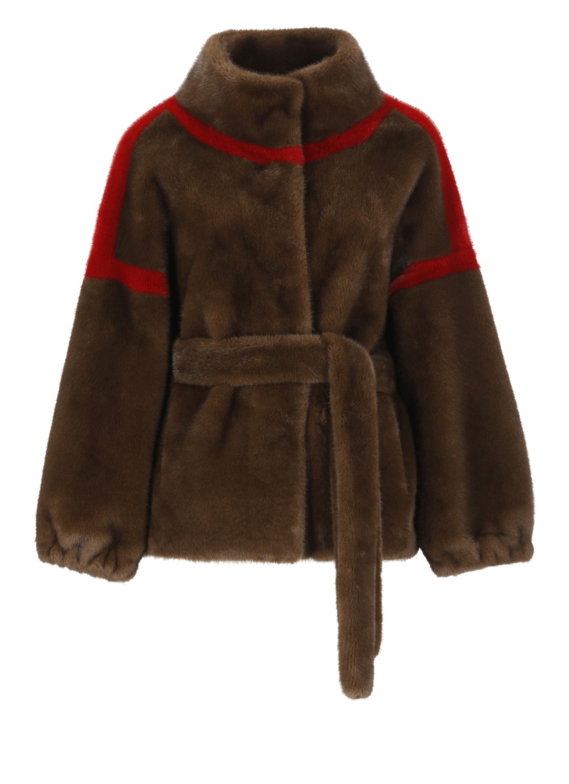 Valentini 1972 Eco Mink Coat In Brown