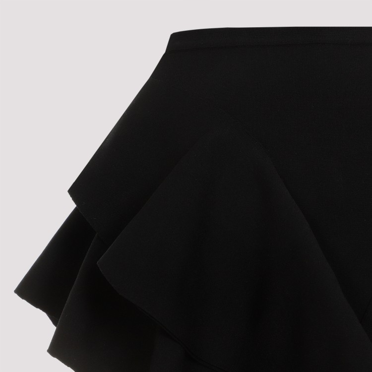 Shop Mugler Black Viscose Mini Skirt